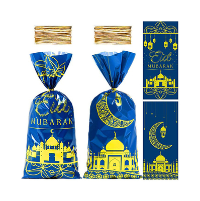 Wodoodporne dekoracje świąteczne Eid Mubarak torby z upominkami, celofanowe torby na słodycze