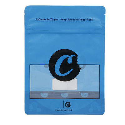 3,5g Mylarowe samouszczelniające się torby na pliki cookie z możliwością ponownego uszczelnienia Niestandardowe logo