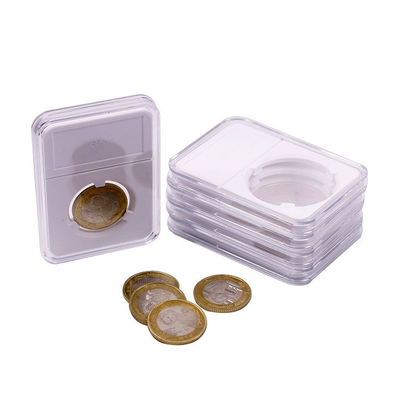 Twardy akrylowy stojak na monety, akrylowa gablota na monety 30 mm 35 mm