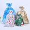 Świąteczne torby na prezenty z folii ze sznurkiem, torby na prezenty ze wstążką świąteczną