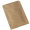 Tear Notch 80mic k Stand Up Pouch, W125mm brązowa torba na suwak z papieru pakowego
