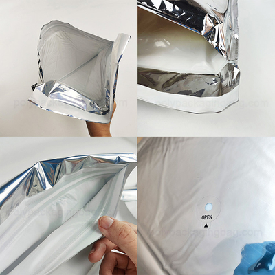Srebro folia aluminiowa izolowane torby statek małe Towary wrażliwe na temperaturę izolowane metalizowane koperty na zimno